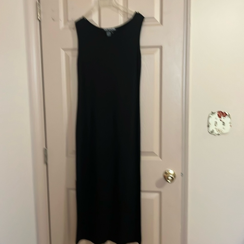 Dressing black rayon dress